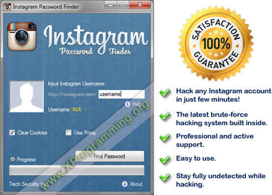 Instagram hack tool by Extreme Programming